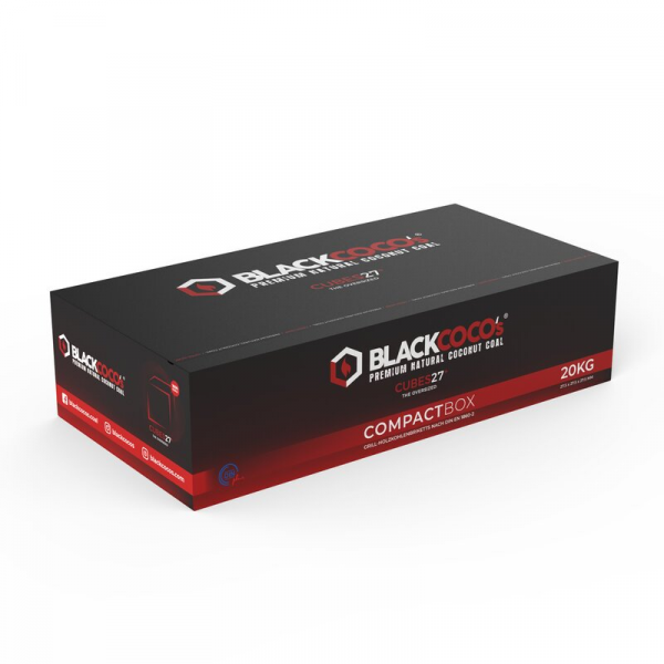 Black Coco's Cubes 27+ Premium Kokosnuss Naturkohle 20kgBlack Coco´s 1